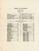 Table of Contents, Washtenaw County 1915